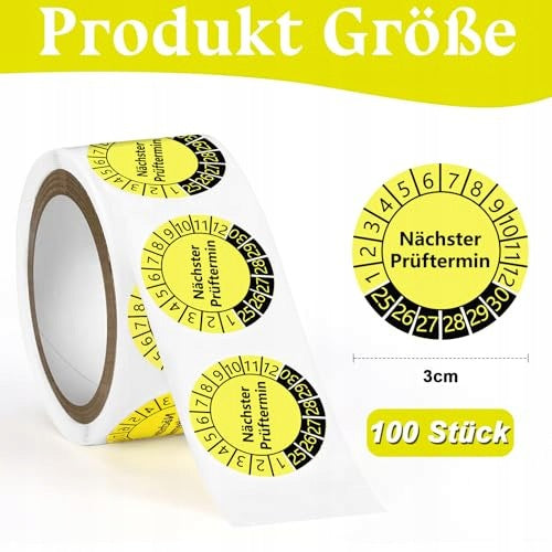 CONTROL BADGES 2025 2030 30 MM YELLOW METAL 100 PCS METAL Manufacturer code SWC5908151025499
