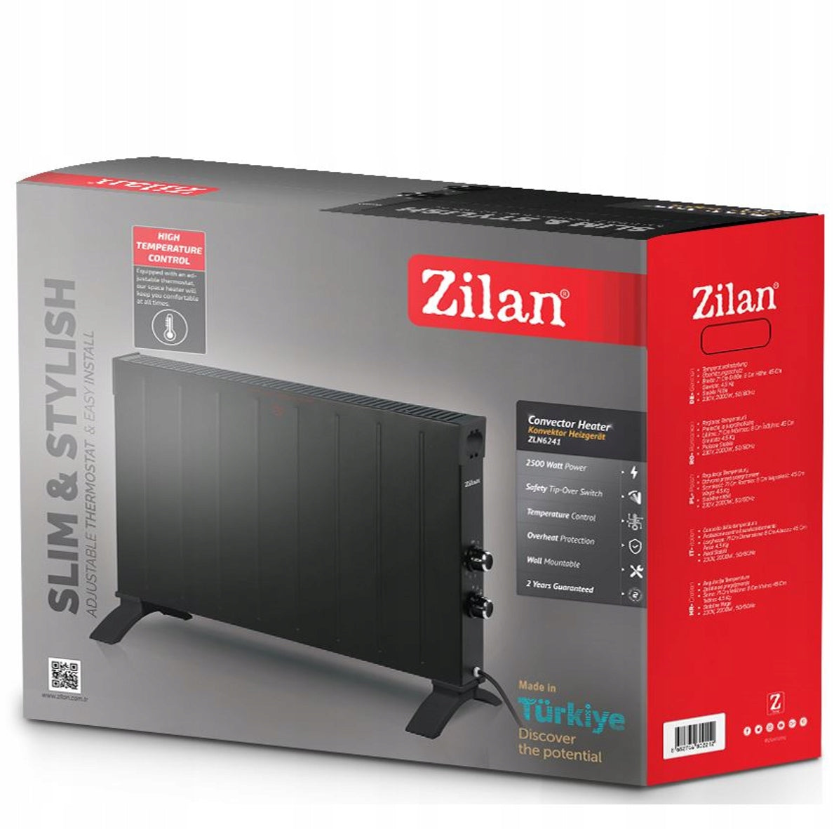 CONVECTOR HEATER ADJUSTABLE THERMOSTAT 2500WRBS Manufacturer code ZLN6241