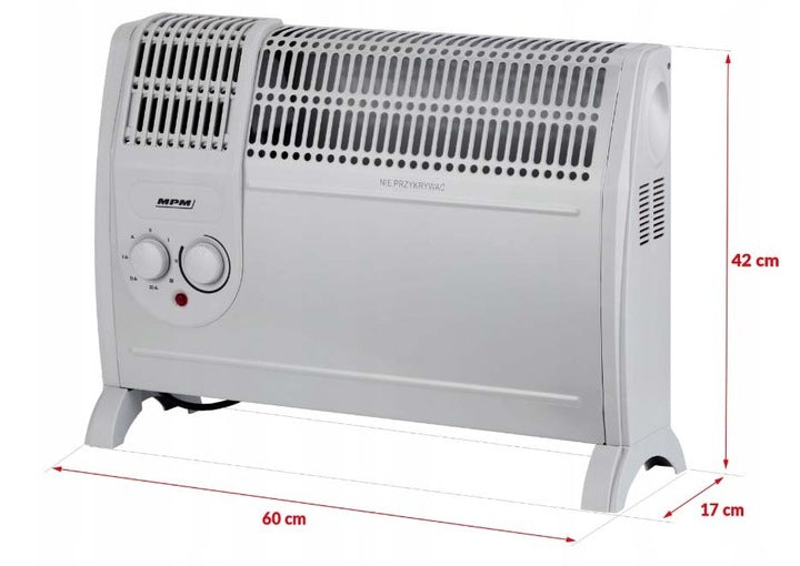 CONVECTOR HEATER ELECTRIC THERMOSTAT 2000W POWERFUL MPM Manufacturer code MUG-07