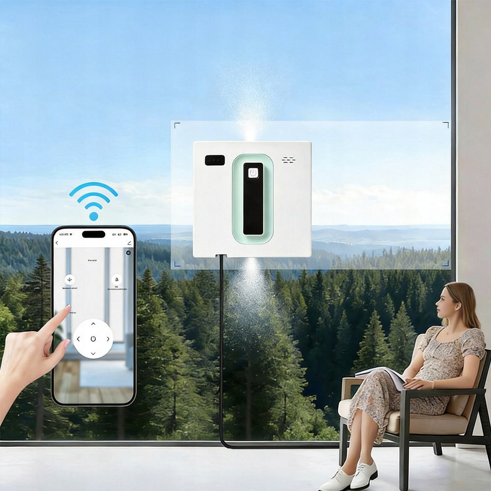 CONVENIENT ROBOT WINDOW CLEANING SET AUTOMATIC WASHER 2600PA WHITE Brand Bedee