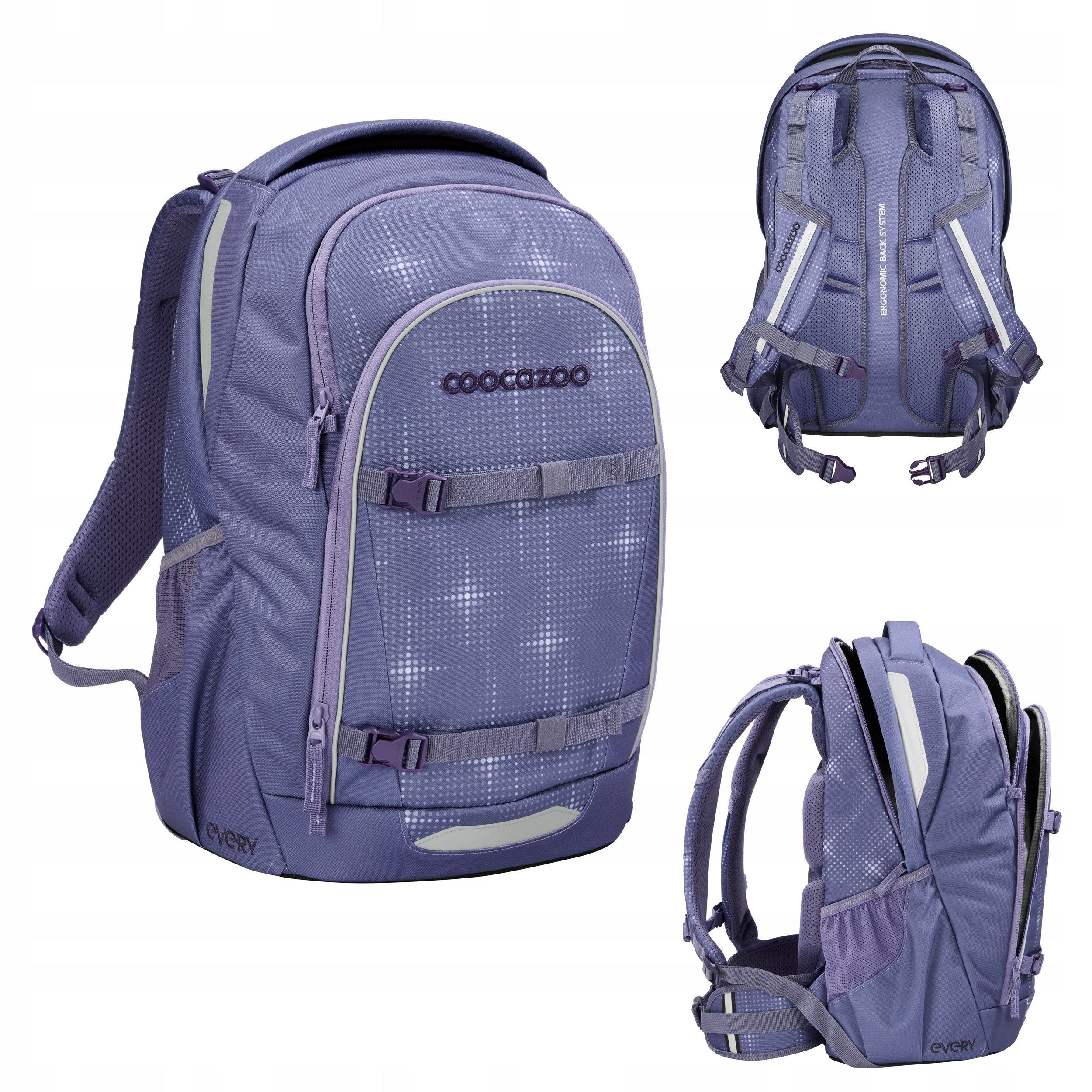 COOCAZOO SCHOOL BACKPACK EVERY LAVENDER SKY YOUTH ERGONOMIC LIGHTWEIGHT