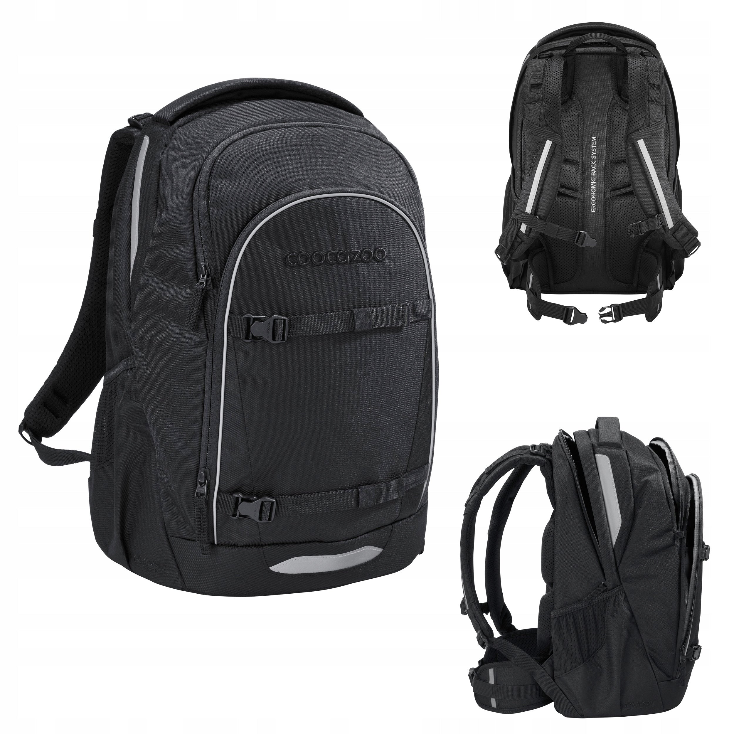 COOCAZOO SCHOOL BACKPACK EVERY MIDNIGHT BLACK YOUTH ERGONOMIC LIGHTWEIGHT