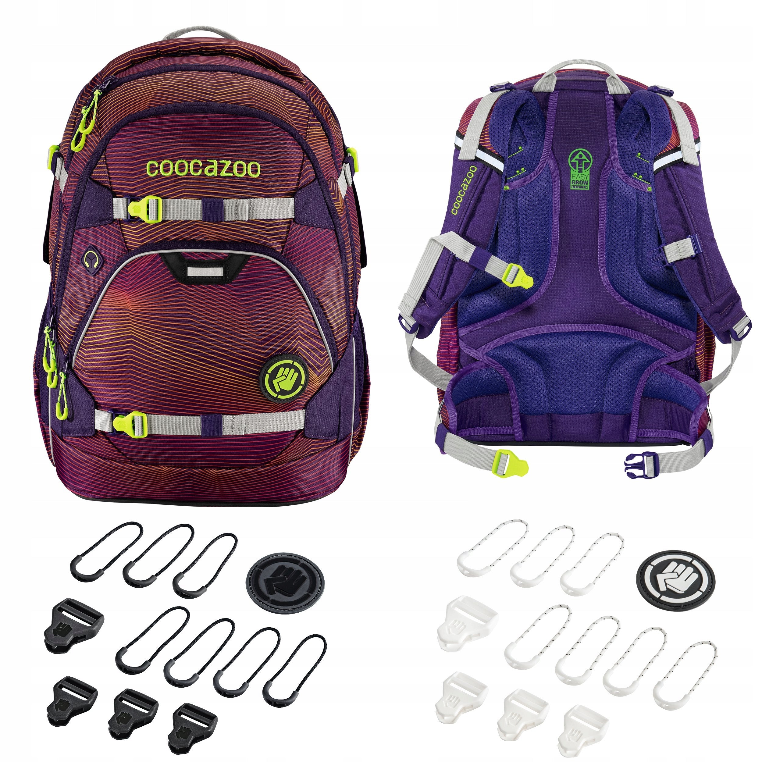 COOCAZOO SCHOOL SET BACKPACK MATE MATCHPATCH ACCESSORIES LIGHT 3 ELEMENTS