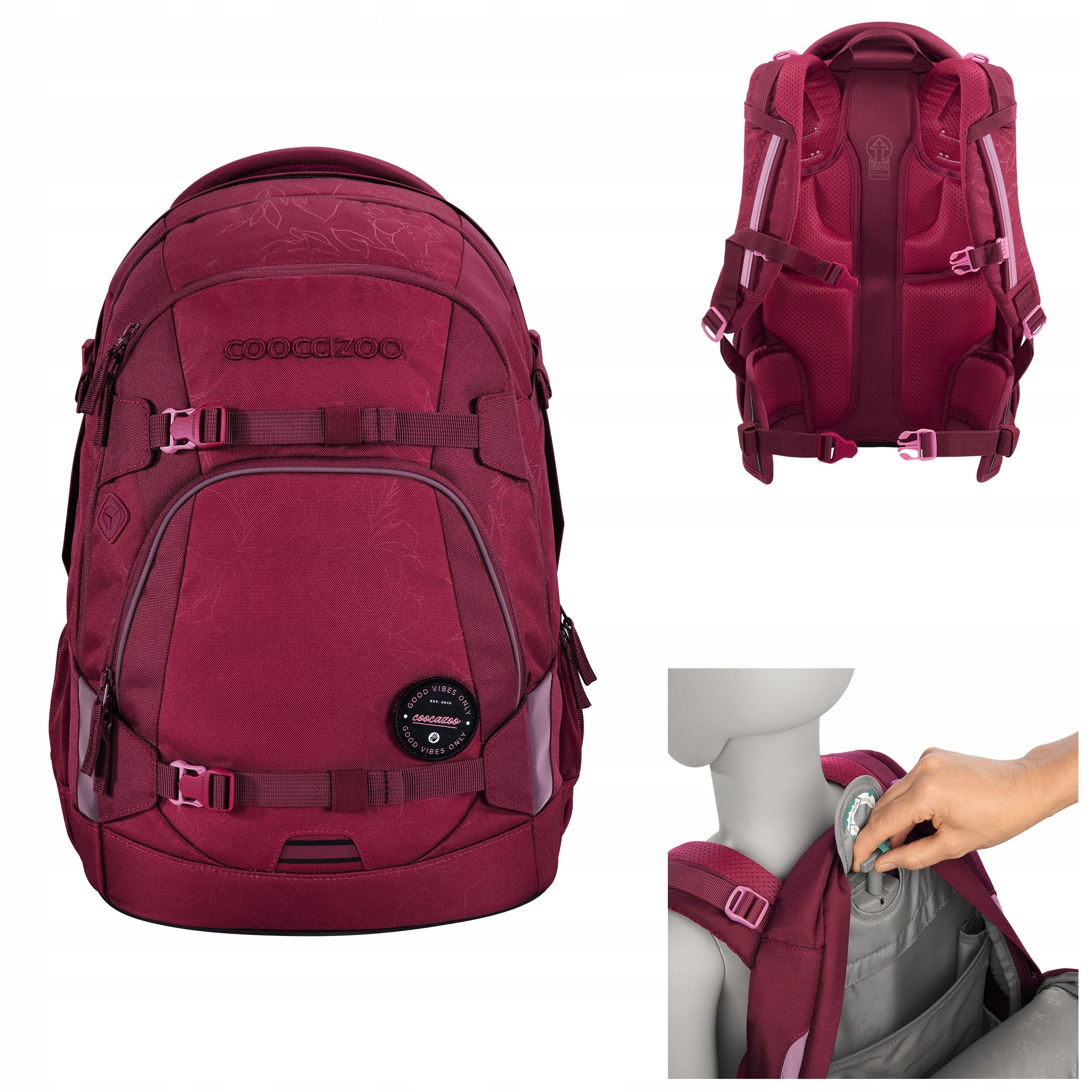 COOCAZOO school backpack 30l MATE youth adjustable height 135-180 cm