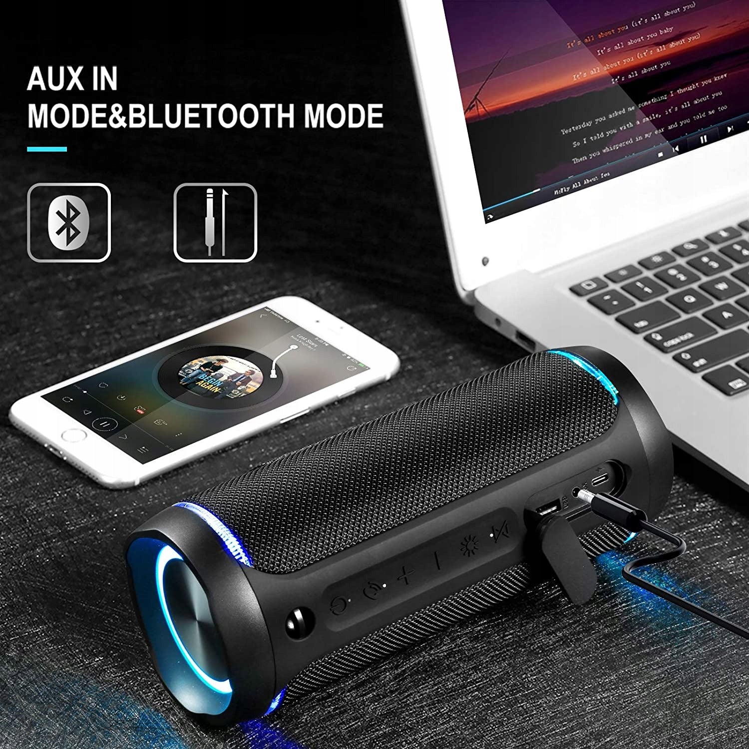 COOCHEEA M8 Bluetooth Speaker IP67 Waterproof Manufacturer code Bsinlin-68035047