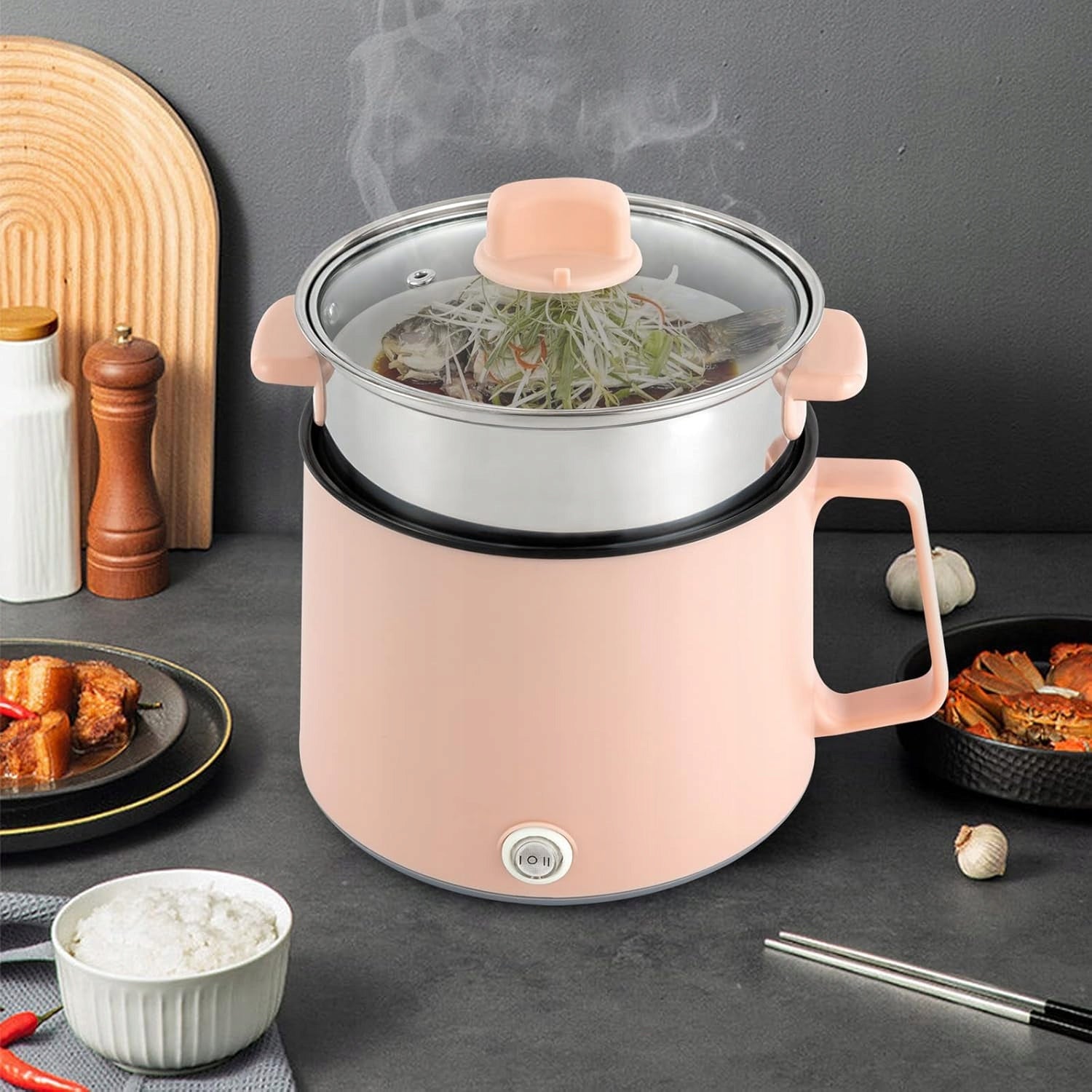 COOKING POT STEAMER FRYING ELECTRIC MULTIFUNCTIONAL PORTABLE Brand no brand