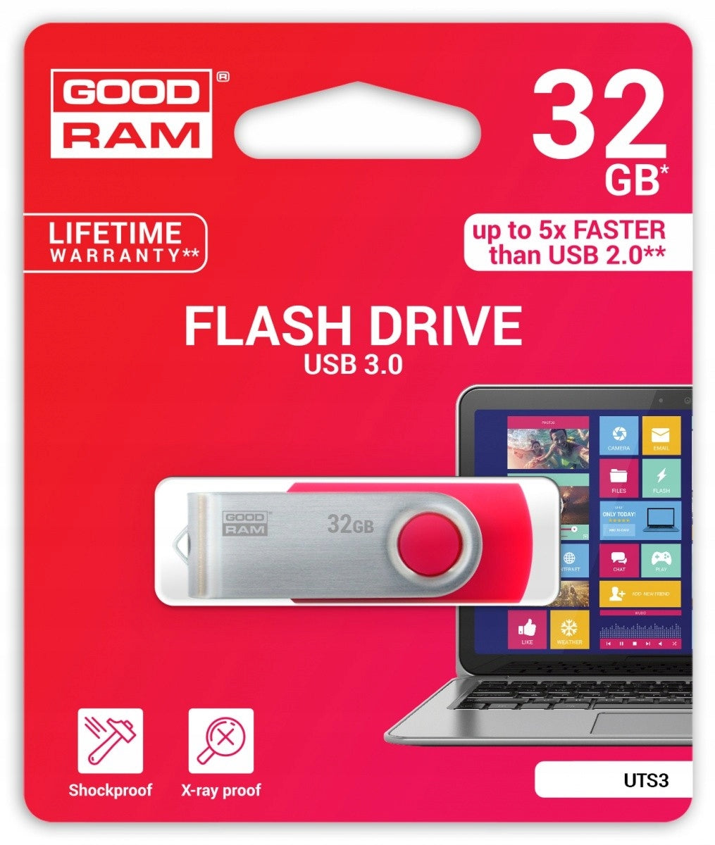 COOL GOODRAM TWISTER RED 32GB USB3.0