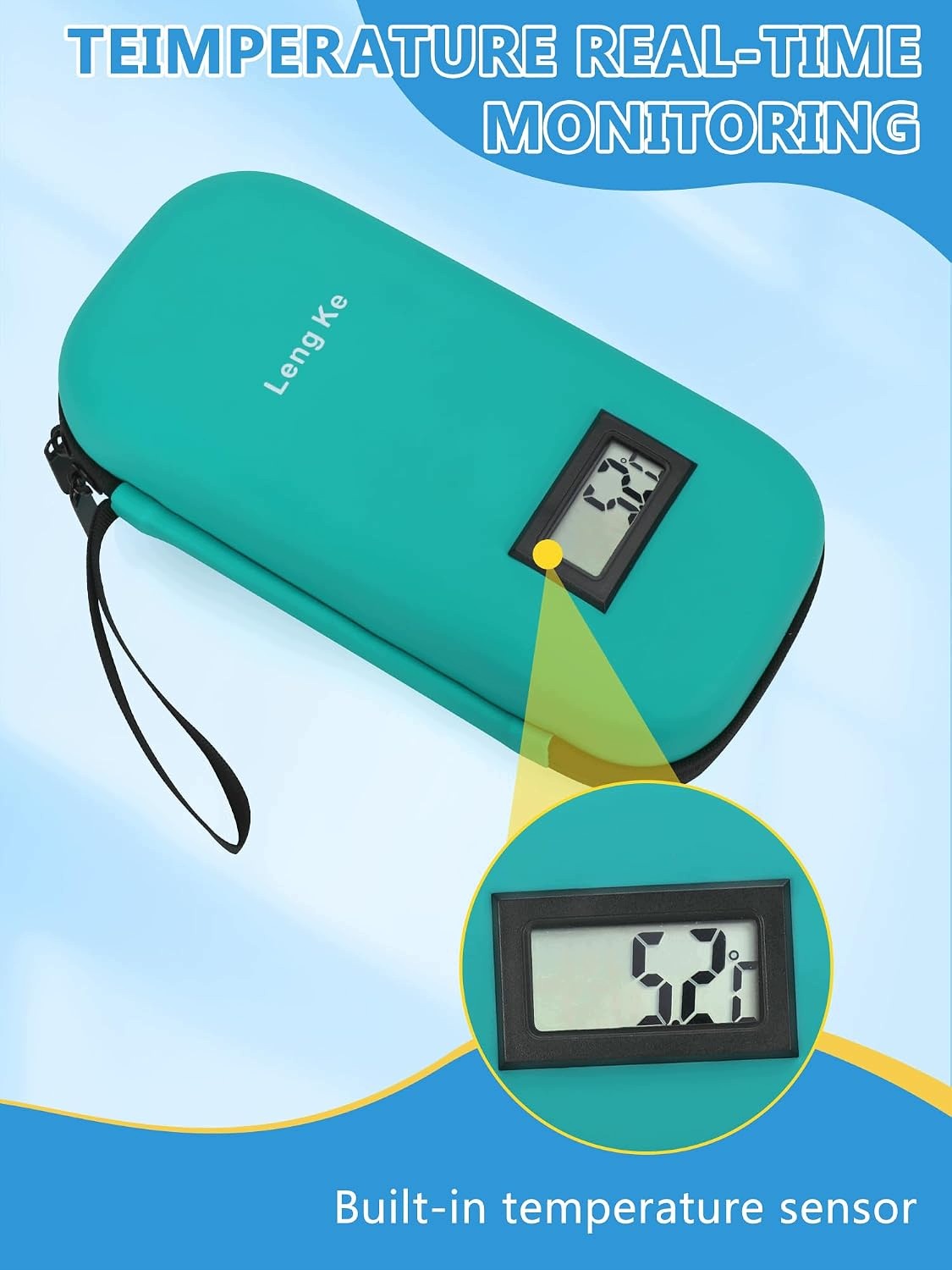 COOLING BAG FOR INSULIN EVA 22CM GREEN 2 BAGS OF ICE Medical device no