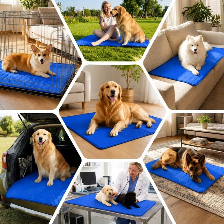COOLING MAT FOR DOG AND CAT ON HOT DAYS 90x50 GEL WOODPORNE Length 90 cm