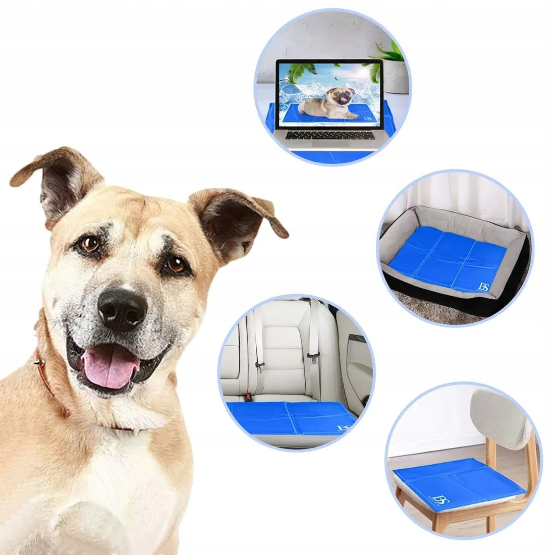 COOLING MAT FOR DOG CAT ANIMALS BED FOR SUMMER GEL GREY 90x50CM Trade name dla kota dla psa