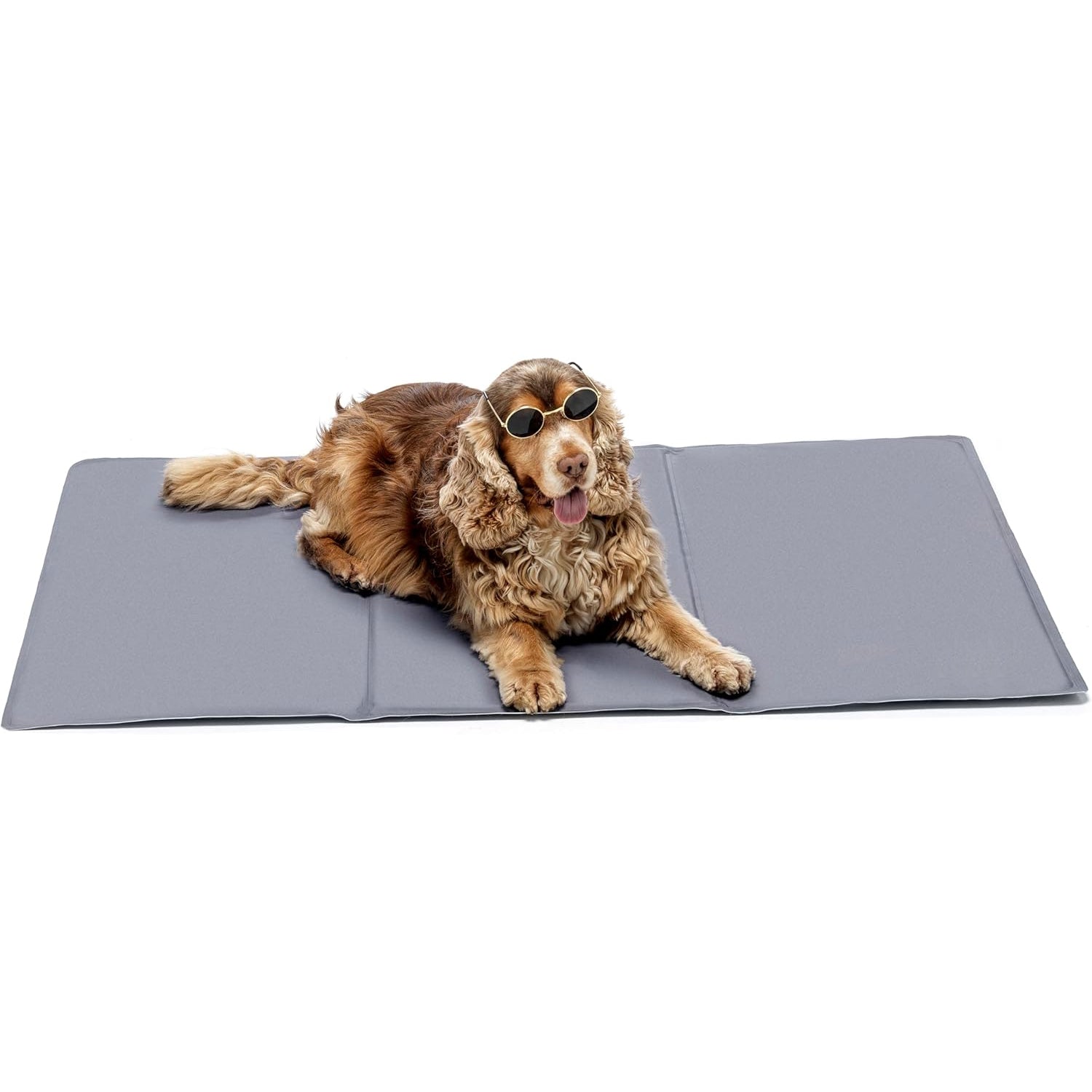 COOLING MAT FOR DOG CAT ANIMALS BED FOR SUMMER GEL GREY 90x50cm Length 90 cm