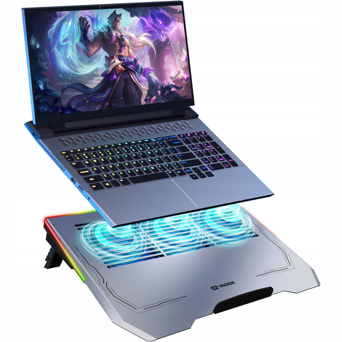 COOLING PAD FOR LAPTOP RGB USB C 3 FANS UP TO 17 INCHES