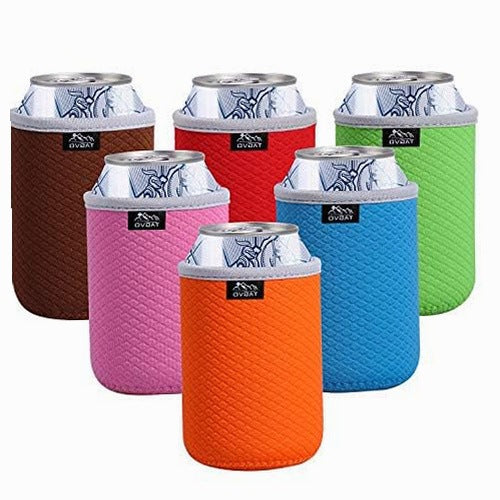 COOLING SLEEVES FOR CANS NEOPRENE INSULATION FOR BEER GIFT 6 PCS.
