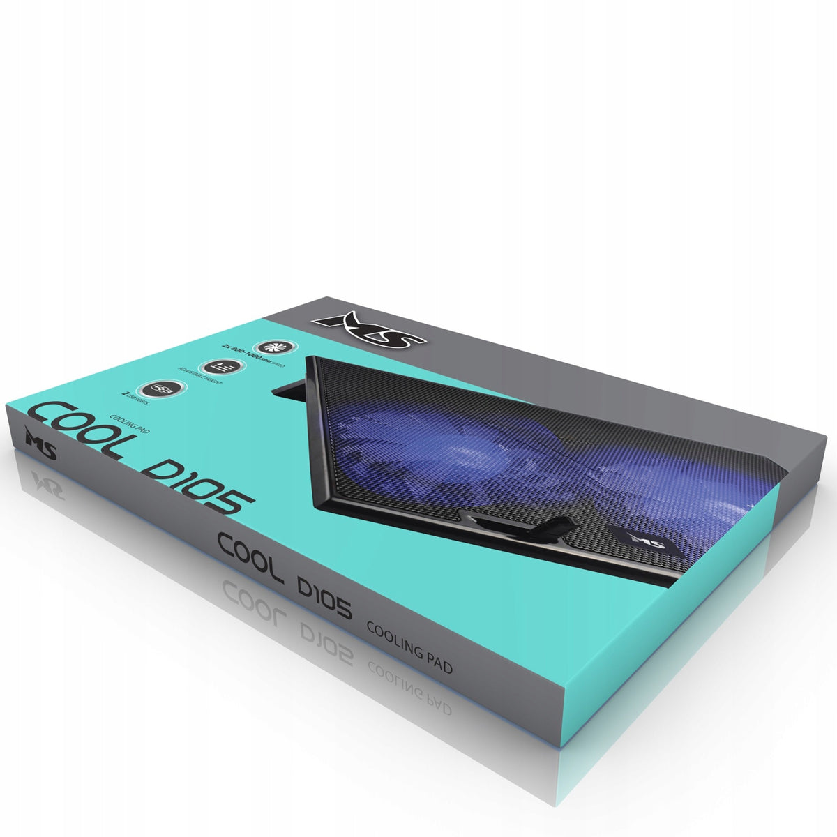 COOLING STAND for notebook ILLUMINATED MSCOOLer blue EAN (GTIN) 5908214367429