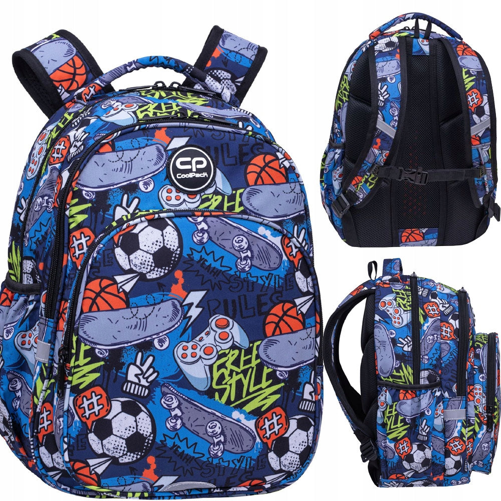 COOLPACK BASE PLUS YOUTH SCHOOL BACKPACK FOR BOY HOBBY