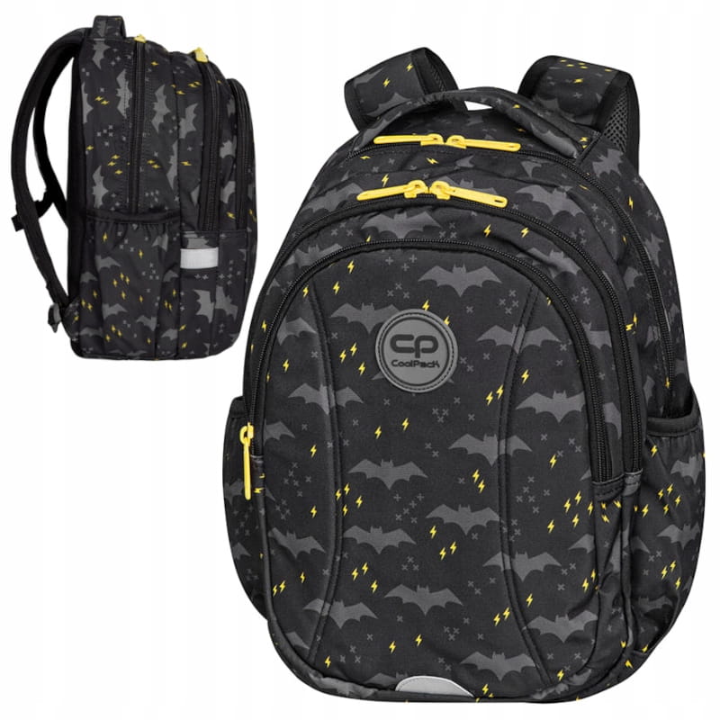 COOLPACK JOY S SCHOOL BACKPACK 3-CHAMBER REFLECTORS DARK NIGHT BLACK 21L