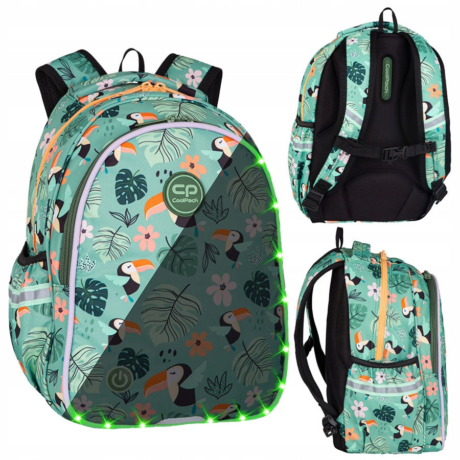 COOLPACK MULTI-CHAMBER TOUCANS BACKPACK HOLDS A4