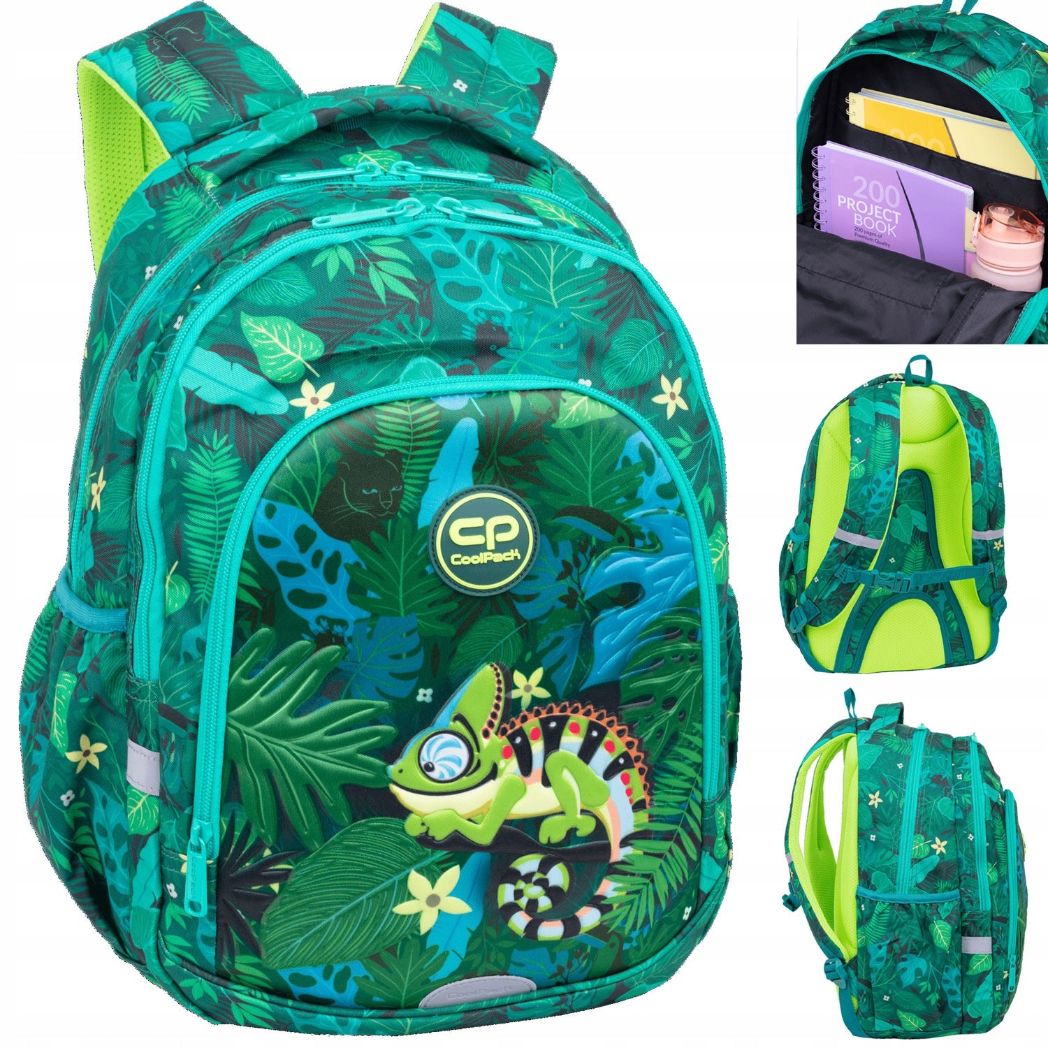 COOLPACK SCHOOL BACKPACK SATCHEL FOR CLASS 13 CHAMELEON CP
