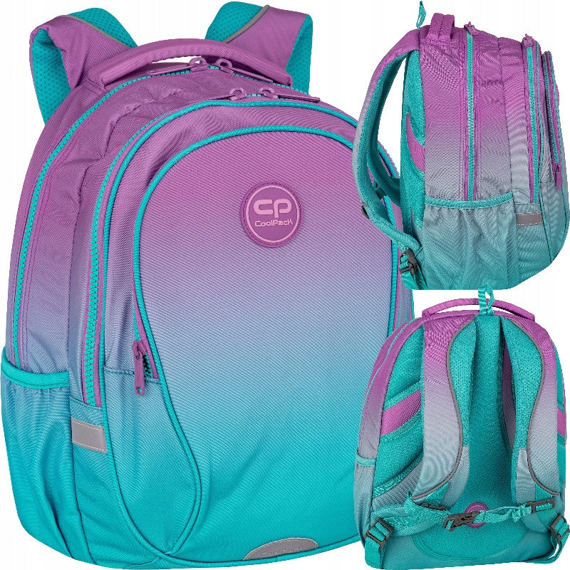 COOLPACK SCHOOL BACKPACK YOUTH FACTOR 4 compartment GRADIENT Blueberry