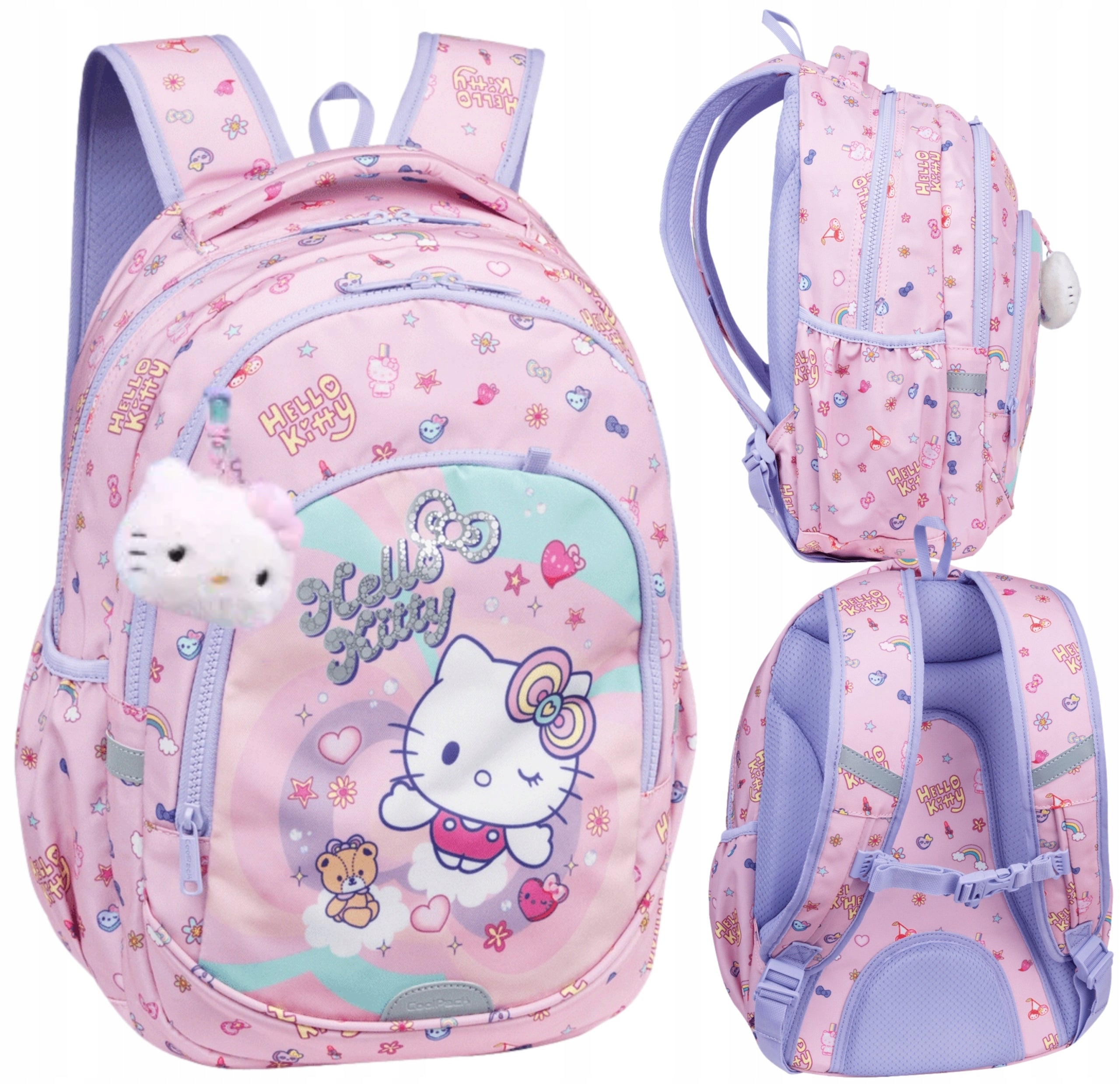 COOLPACK SCHOOL SATCHEL BACKPACK FOR GIRLS HELLO KITTY PINK KAWAII