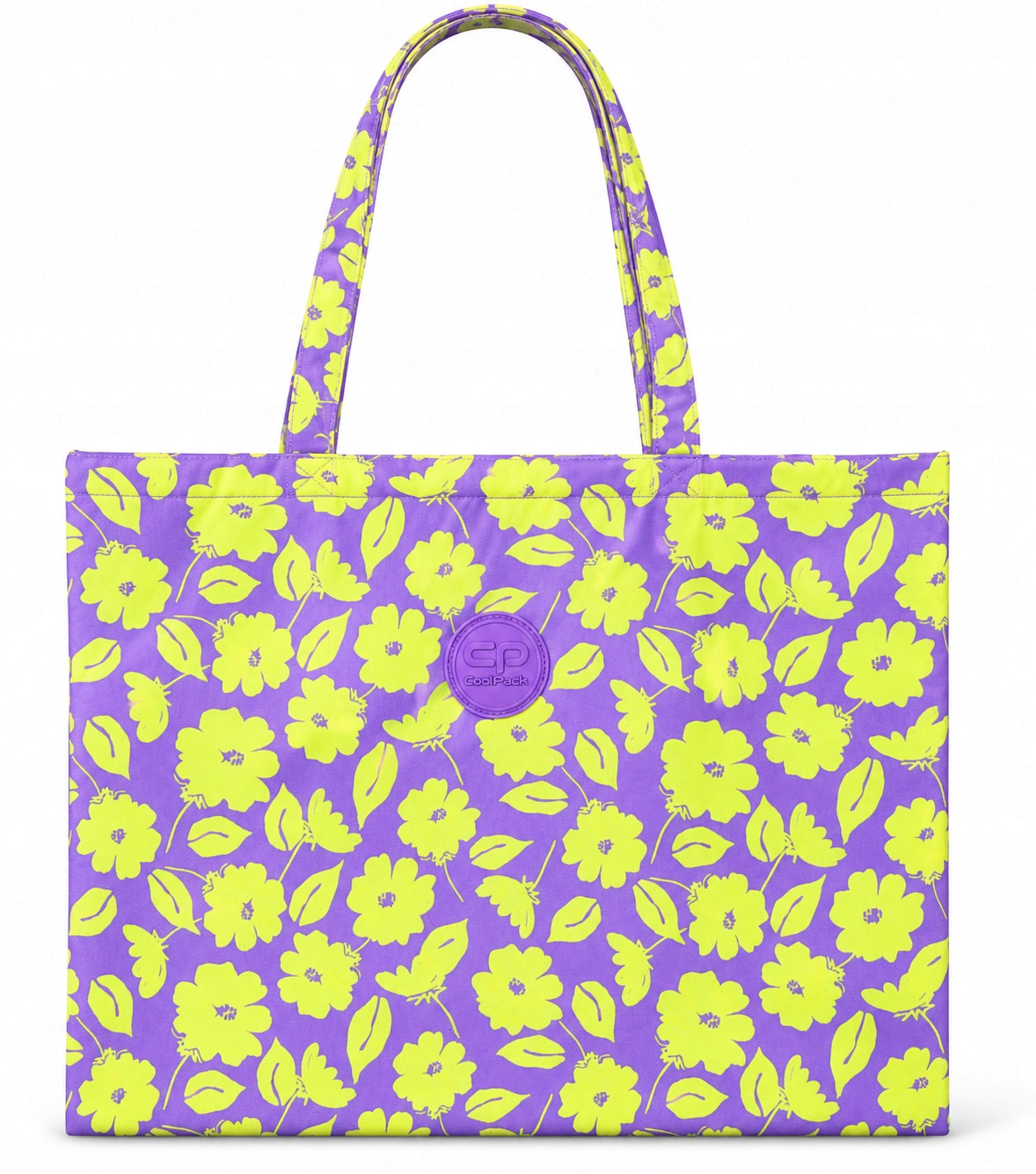 COOLPACK SHOULDER BAG FOR BEACH SHOPPING DAILY FLORES LILA
