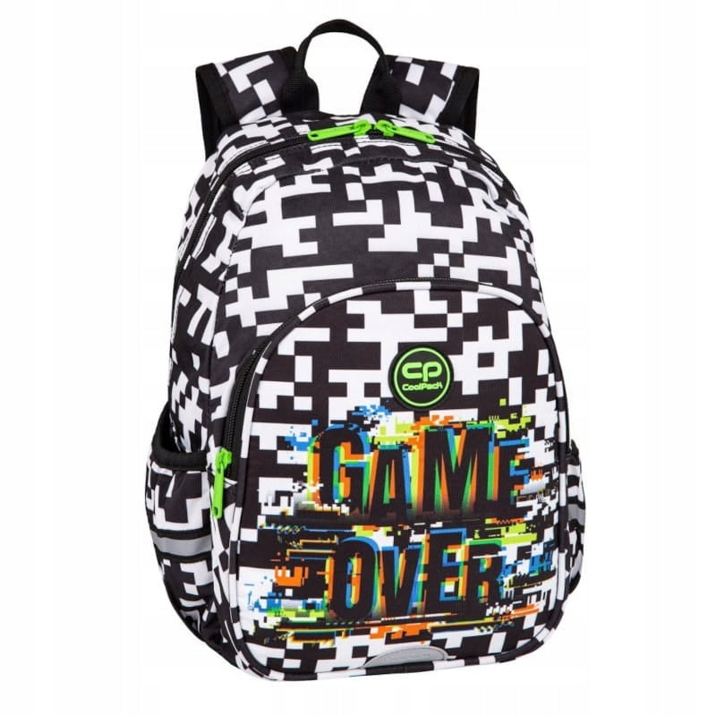 COOLPACK TOBY SMALL SCHOOL BACKPACK GAME OVER 10L REFLECTORS WHISTLE SUSPENDERS Brand CoolPack