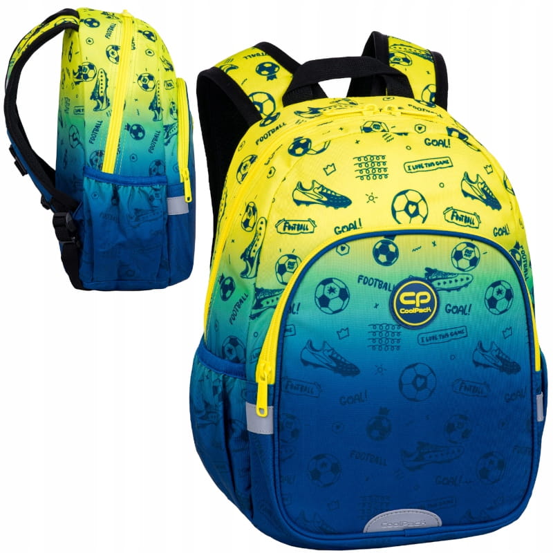 COOLPACK TOBY SMALL SCHOOL BACKPACK REFLECTORS WHISTLE HARNESS FOOTBALL 2T