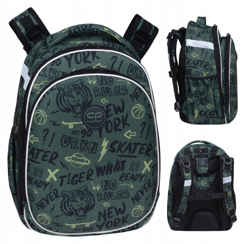 COOLPACK TURTLE SCHOOL BACKPACK YOUTH PADDED TIGER