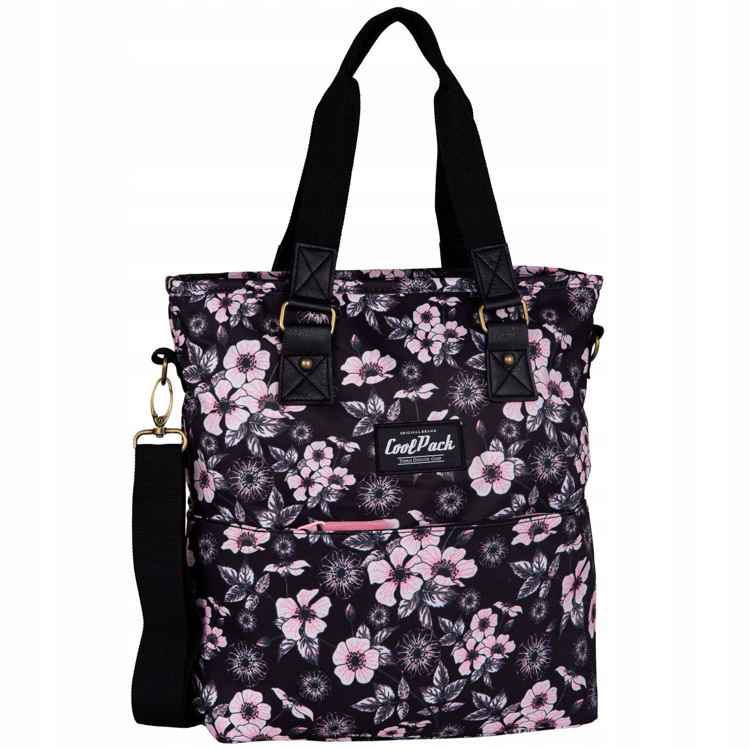 COOLPACK WOMEN'S SHOULDER BAG SHOPPER SHOPPING CITY CP FLOWERS
