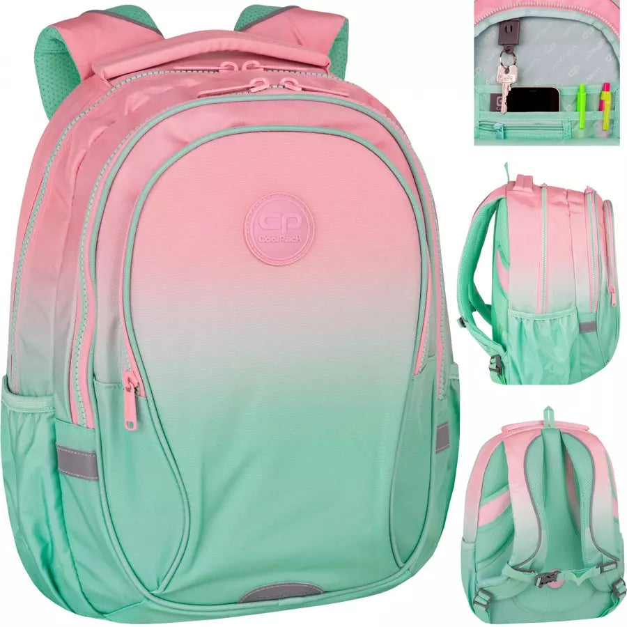 COOLPACK YOUTH GRADIENT SCHOOL BACKPACK FOR GIRLS OMBRE
