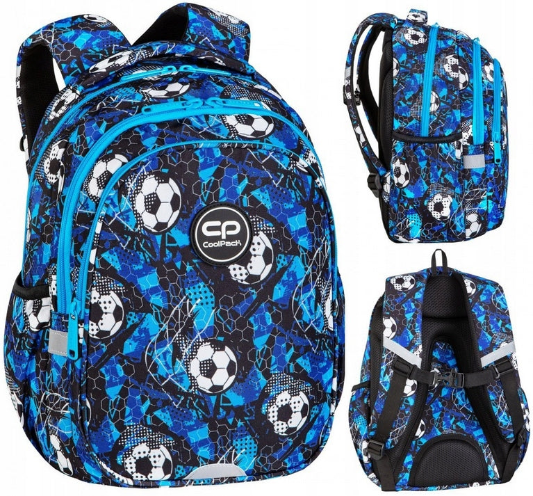 COOLPACK YOUTH SCHOOL BACKPACK FOR BOY SOCCER BALL