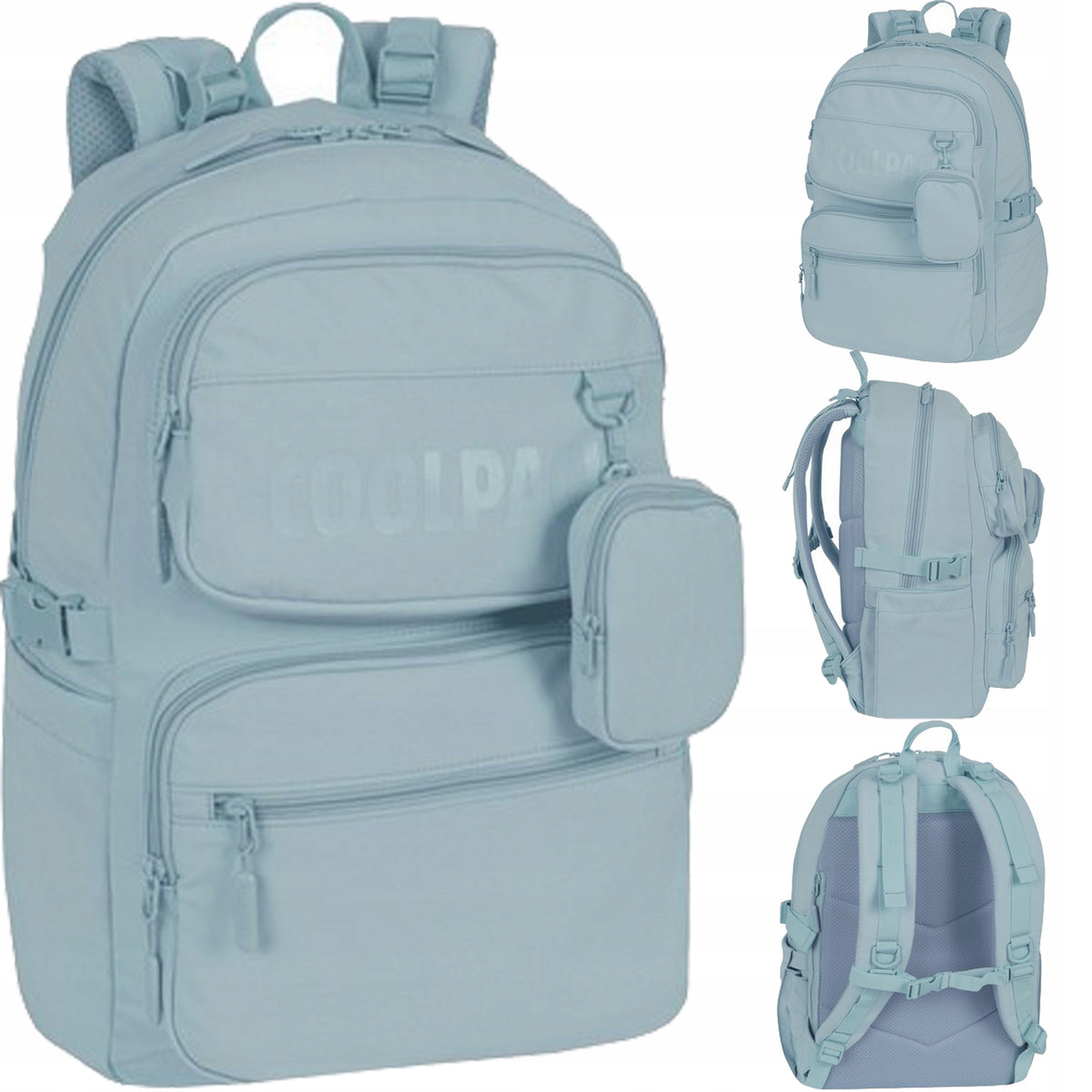 COOLPACK YOUTH SCHOOL BACKPACK ROOMY FOR LAPTOP PASTEL MINT
