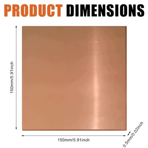 COPPER SHEET RED DIY FOR CUTTING MOLDING SET OF 2 Manufacturer code SWC5908151408285