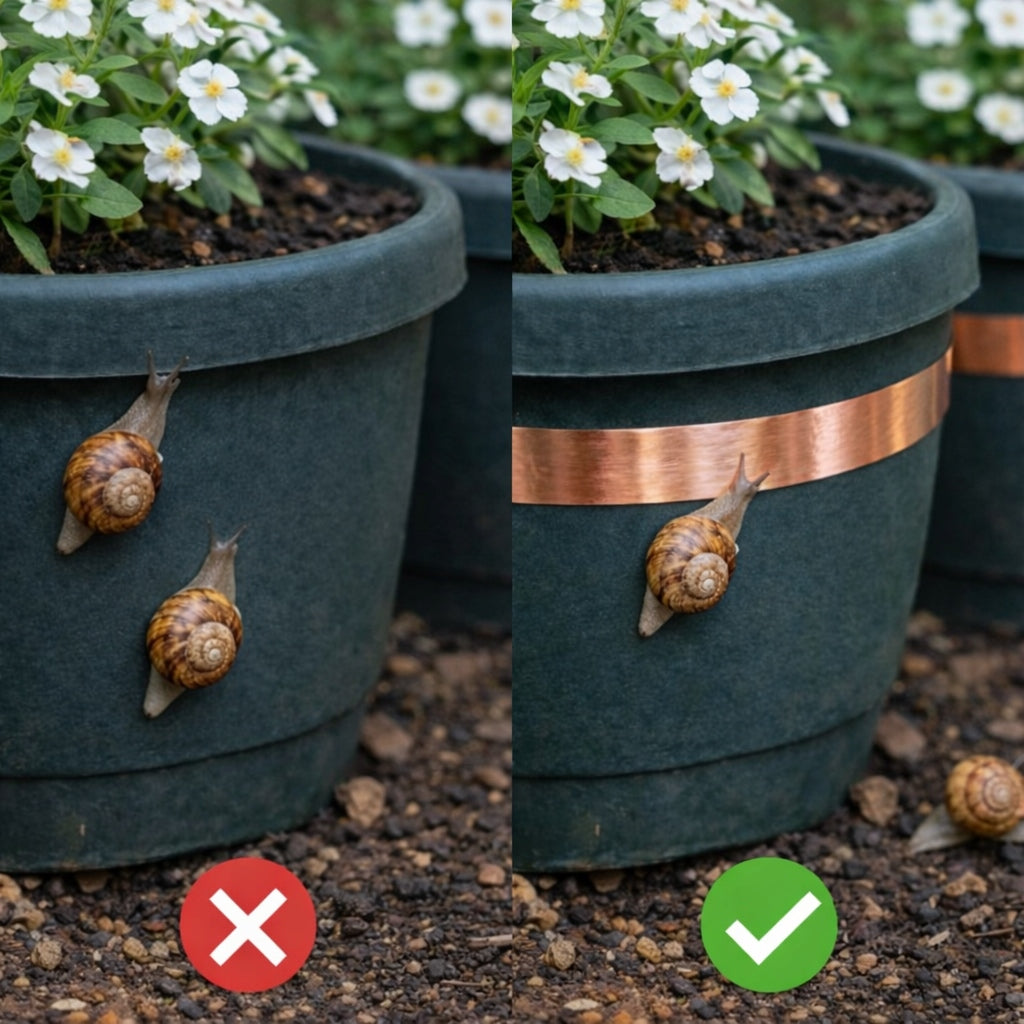 COPPER TAPE FOR SELF-ADHESIVE SNAILS REPELLING AGAINST SNAILS 10M Kind repellent