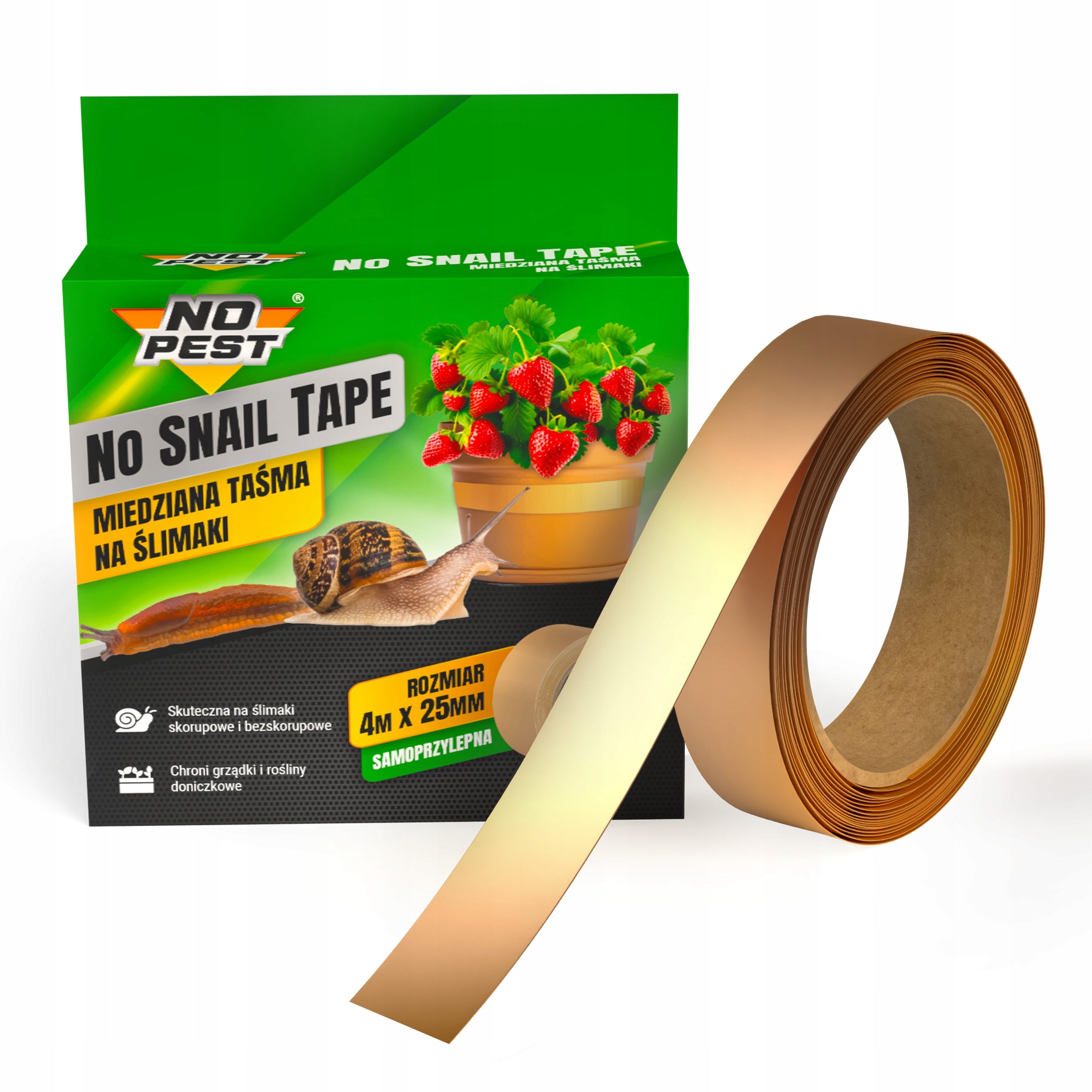 COPPER TAPE FOR SNAILS SNAIL REPELLENT SELF-ADHESIVE 25MM X 4M Packaging status original