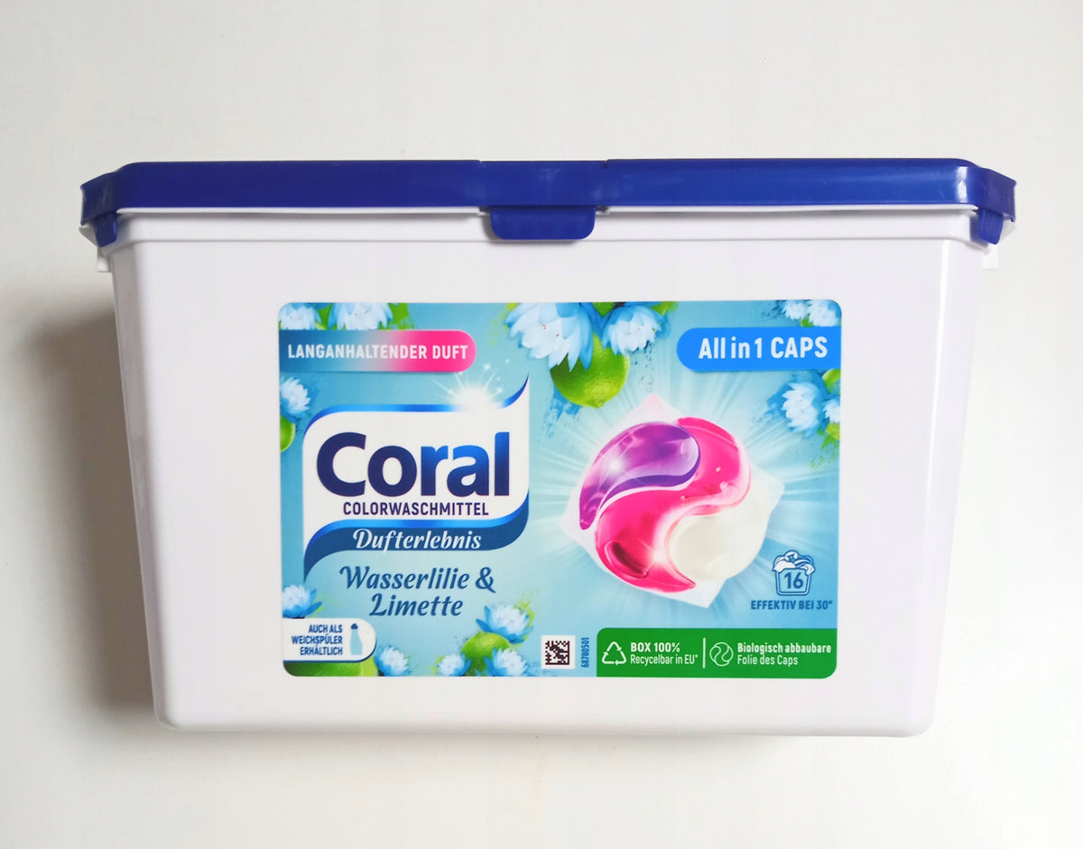 CORAL CAPSULES FOR WASHING COLORED FABRICS 16 PCS