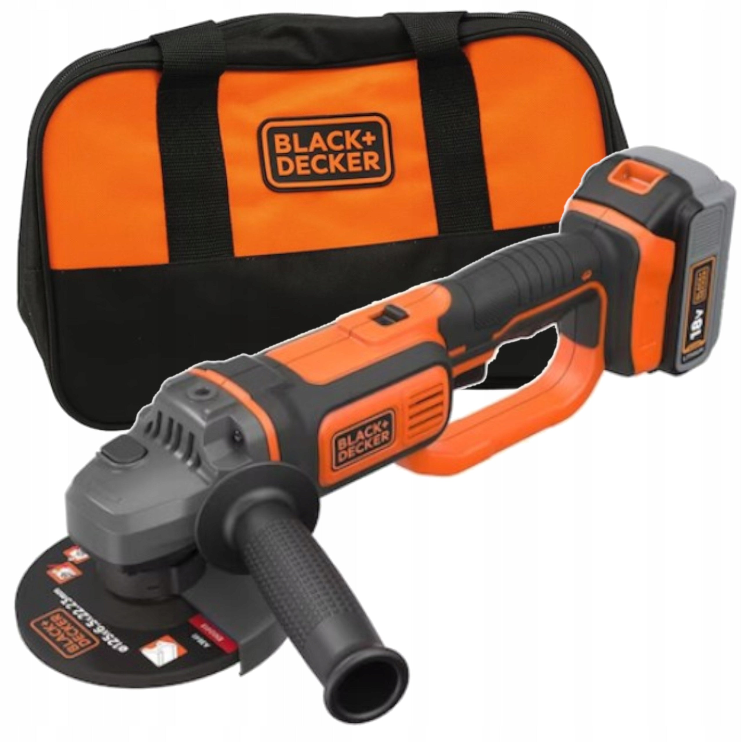 CORDLESS ANGLE GRINDER 125MM 18V 1x4.0AH BLACK&DECKER BCG720M1