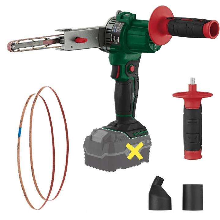 CORDLESS BELT FILE GRINDER PARKSIDE WIRELESS + ACCESSORIES