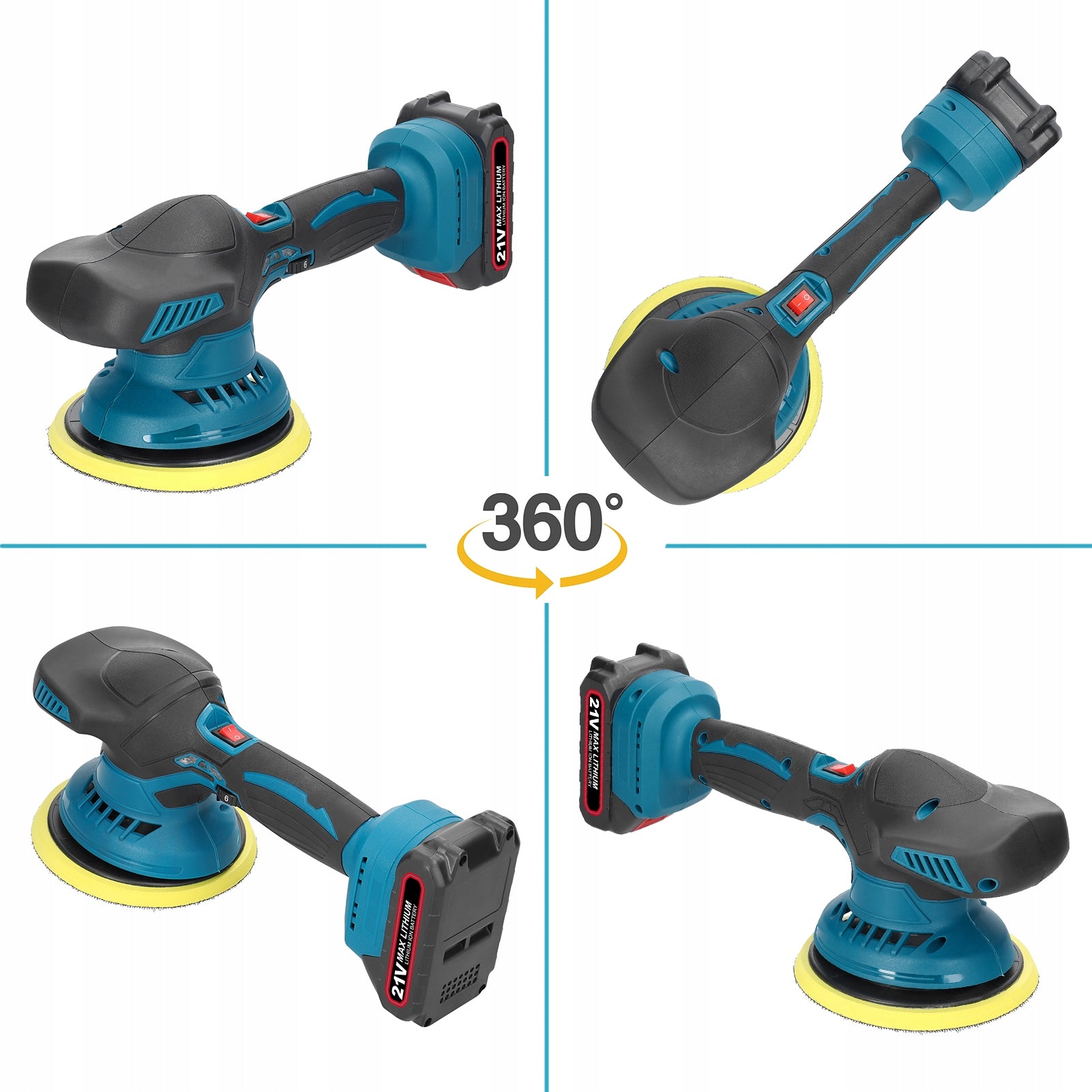 CORDLESS CAR POLISHER WITH 2 × BATTERY Manufacturer code 755732953833