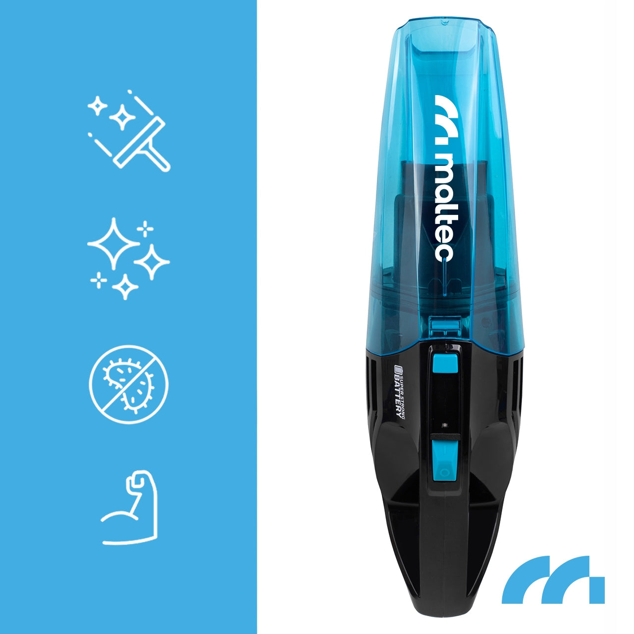 CORDLESS CAR VACUUM CLEANER CLEANS WET Dust container volume 0.5 l