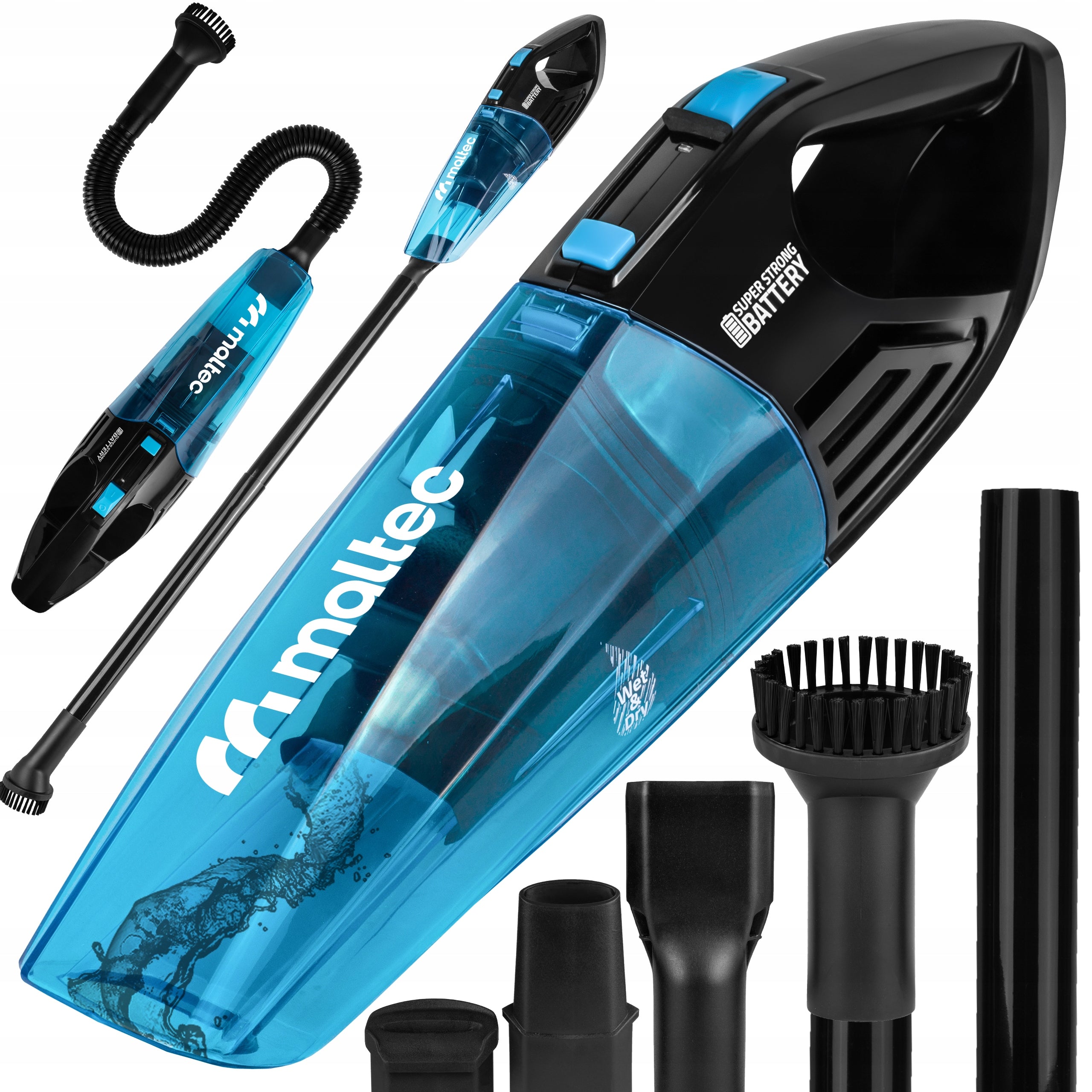CORDLESS CAR VACUUM CLEANER CLEANS WET
