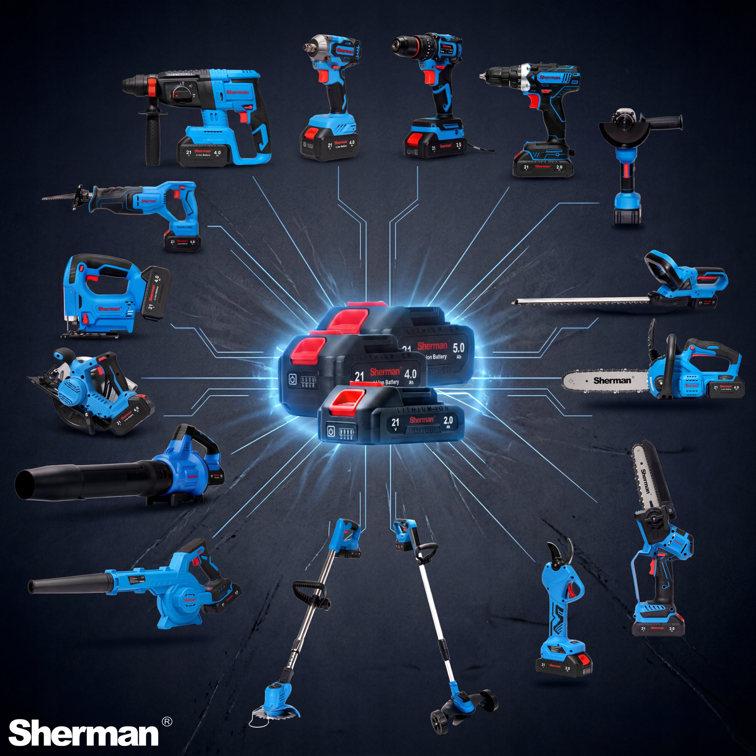 CORDLESS CHAINSAW 12" ET512 2x BATTERY 4.0Ah / 21V Sherman Additional features automatic chain lubrication