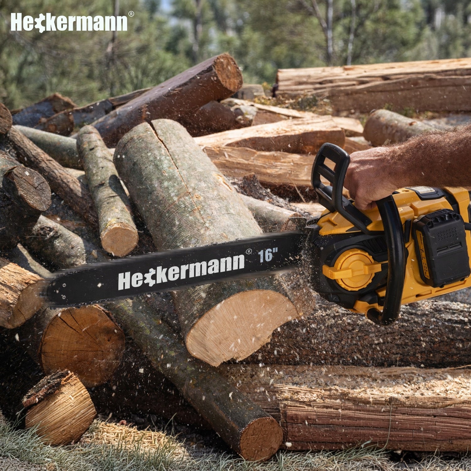 CORDLESS CHAINSAW 2100W SAW 40CM 16 INCHES 2x BATTERY Maximum power 2100 W