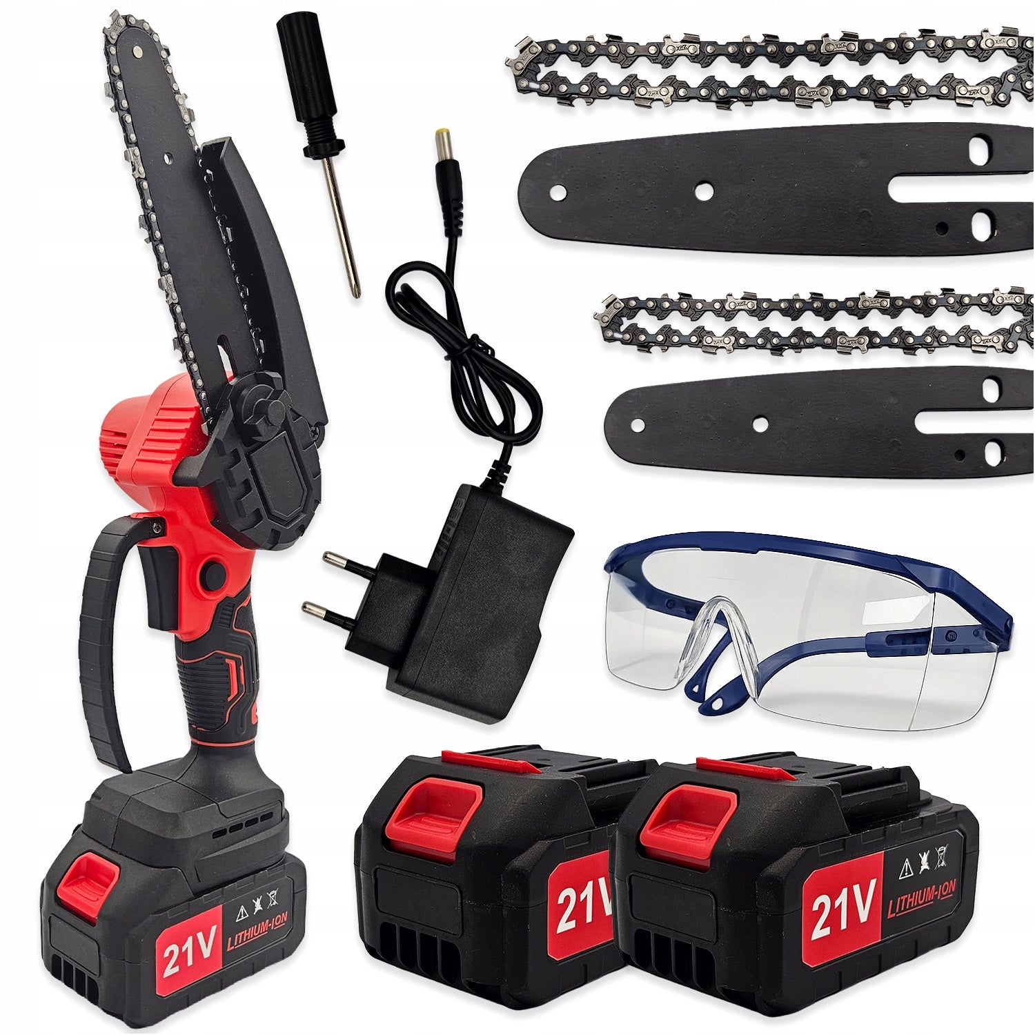 CORDLESS CHAINSAW 2XAKU GUIDES 4" 6" 24V SAW BRANCH Manufacturer code RĘCZNA PIŁA AKUMULATOROWA GAŁĘZIÓWKA MINI