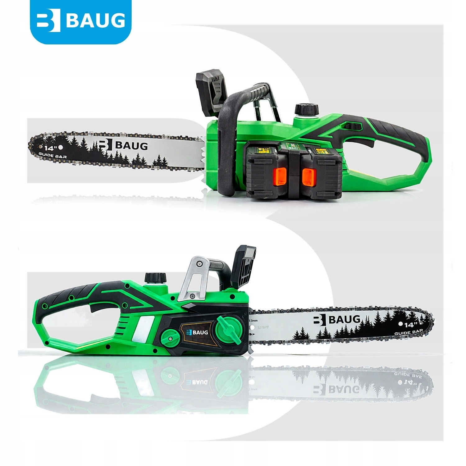 CORDLESS CHAINSAW 2x BATTERIES 3.0 AH + CHARGER GUIDE 14" Manufacturer code B4355 PIŁA AKUMULATOROWA ŁAŃCUCHOWA ZESTAW