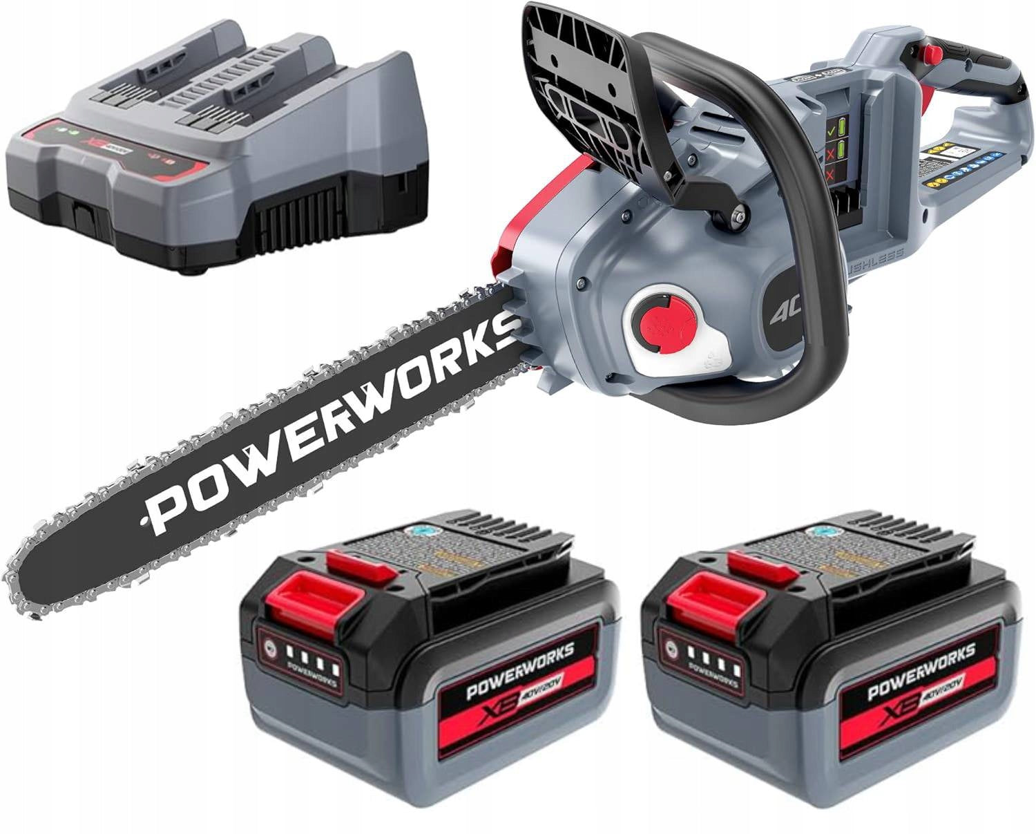 CORDLESS CHAINSAW 35CM 2X20V AKU 4AH 12M/S OIL TANK EAN (GTIN) 6952909080185