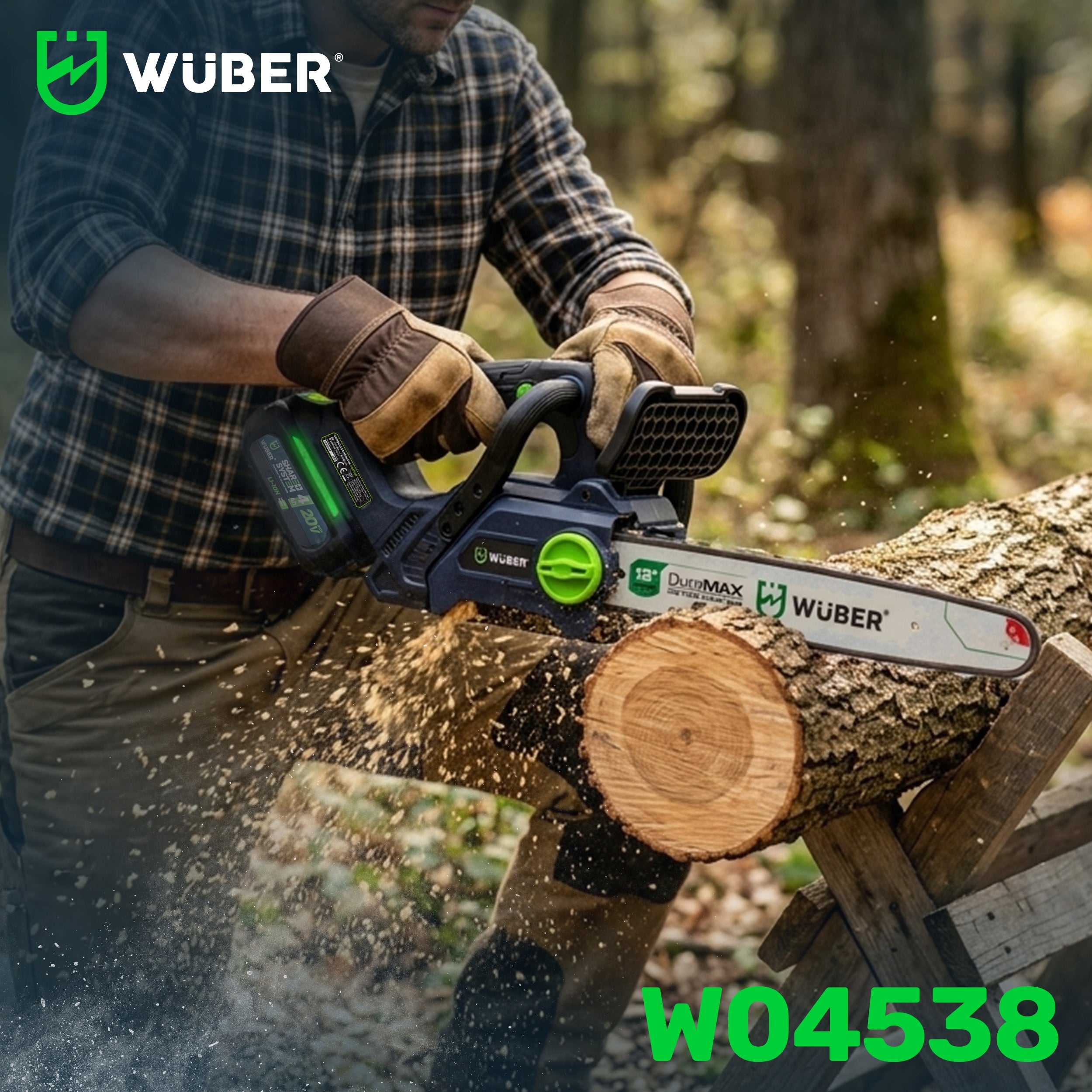 CORDLESS CHAINSAW 4.0Ah GUIDE 12" AKU BATTERY SET +OIL Power supply rechargeable battery
