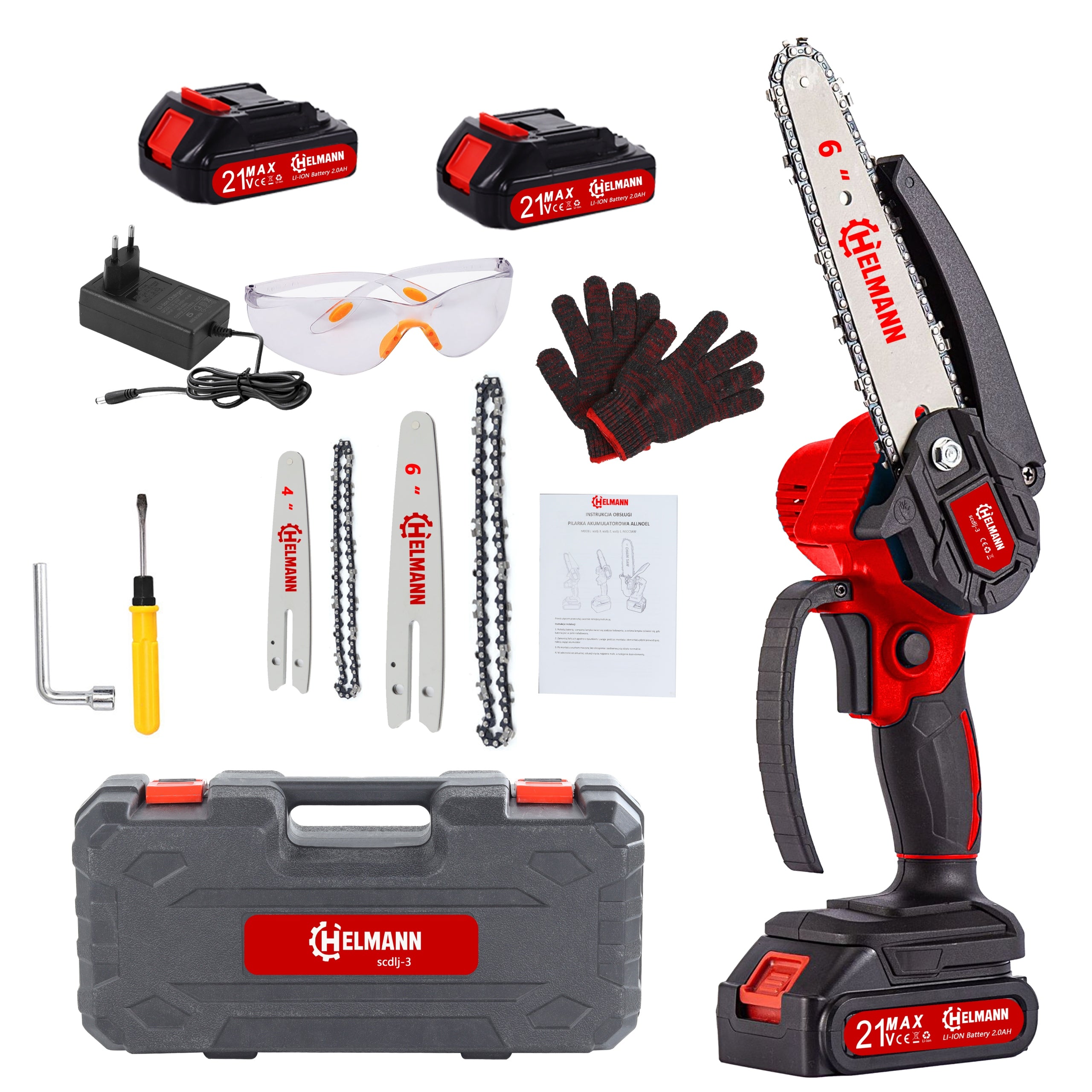 CORDLESS CHAINSAW 4" 6" BRUSHLESS BRANCH SAW 2X AKU Manufacturer code Mocna PROFESJONALNA Pilarka Elektryczna Mini