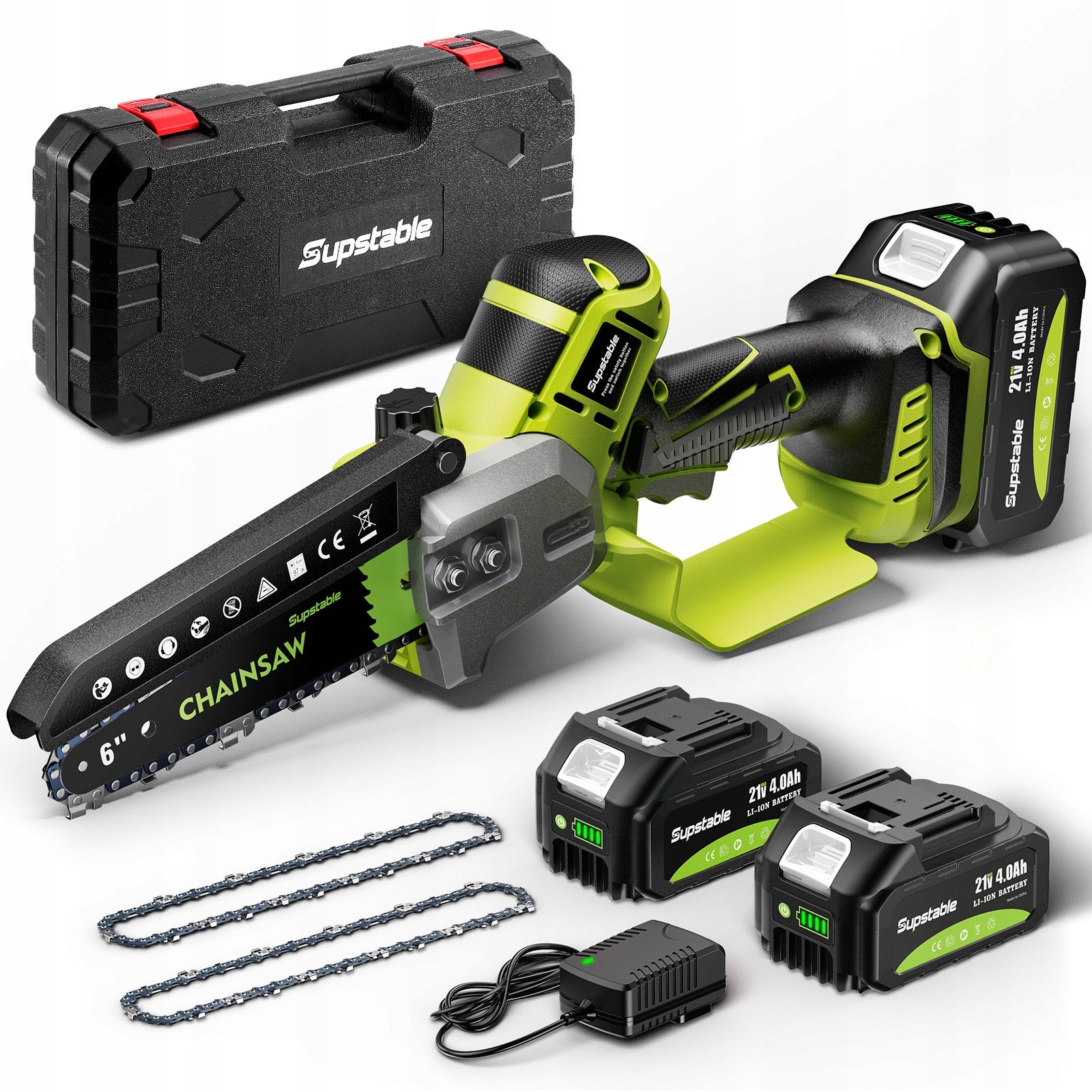 CORDLESS CHAINSAW 6" BRUSHLESS BRANCH SAW 2xAKU 21V