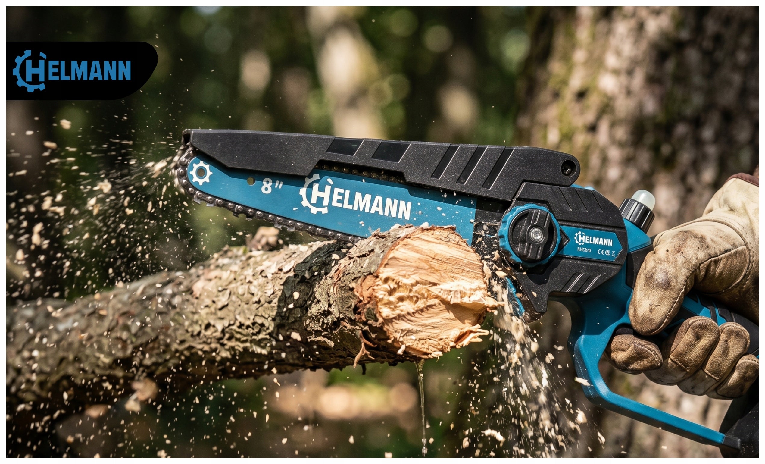 CORDLESS CHAINSAW 8" BRUSHLESS HAND BRANCH SAW 4AH Power supply rechargeable battery